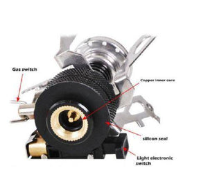 Portable Gas Burner With Mini Steel Stove & Case - OutdoorsAdventurer