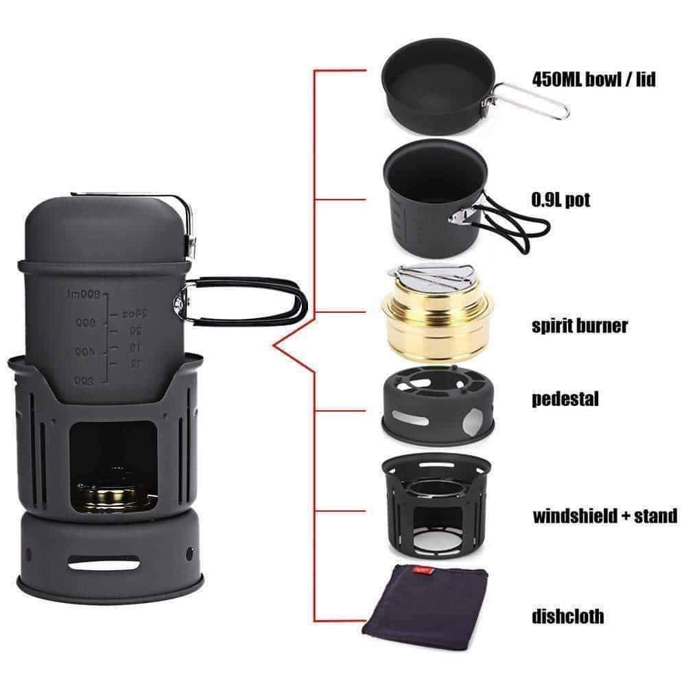7 in 1 Portable Outdoor Cookware - OutdoorsAdventurer