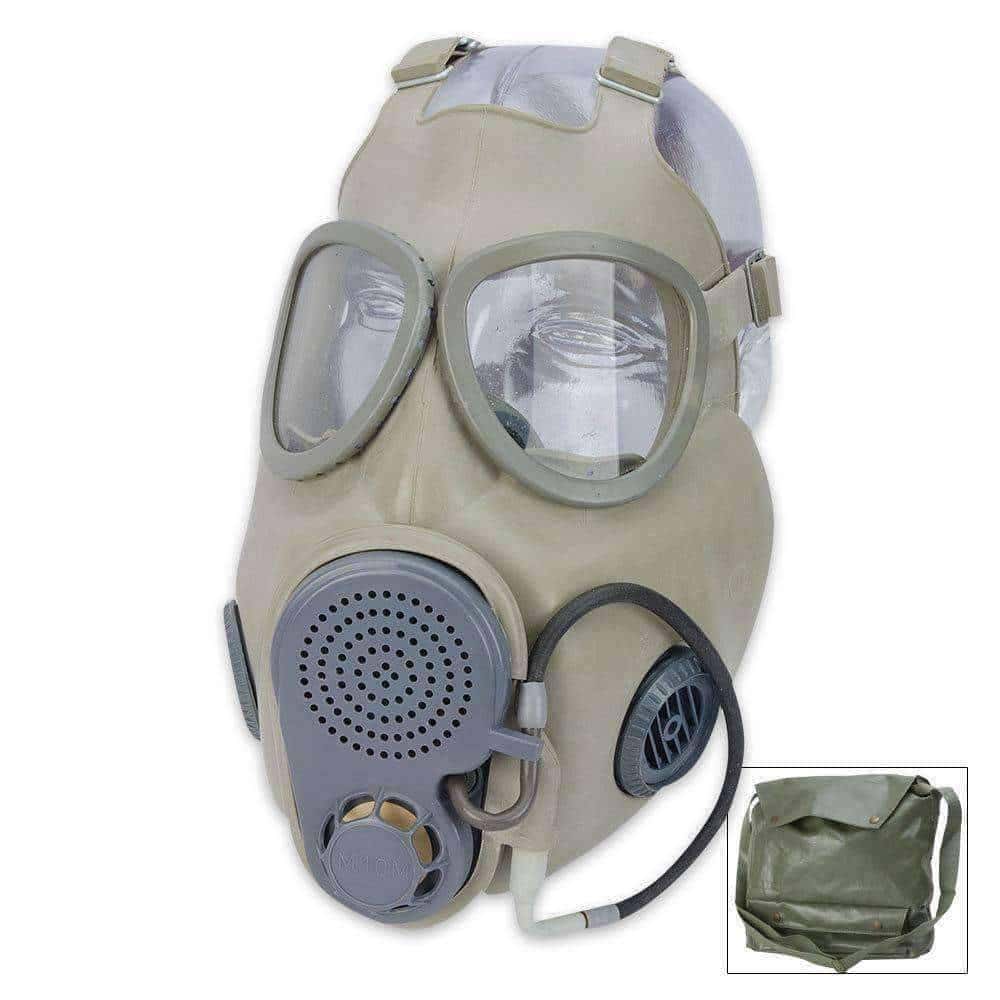 Czech Military M10M NBC Gas Mask With Filter, Drinking Tube & Bag - Never Worn! - OutdoorsAdventurer