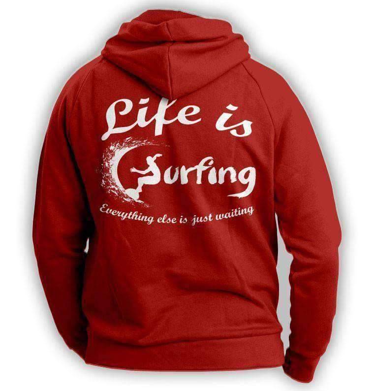 "Life Is Surfing" Hoodie - OutdoorsAdventurer