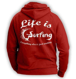 "Life Is Surfing" Hoodie - OutdoorsAdventurer