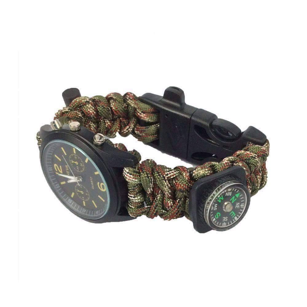 Paracord Survival Bracelet Watch - OutdoorsAdventurer