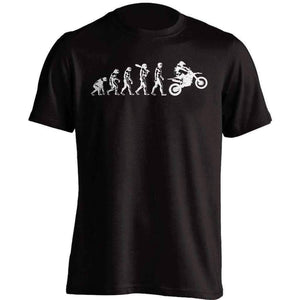 Human Evolution Dirt Bike T-Shirt - OutdoorsAdventurer