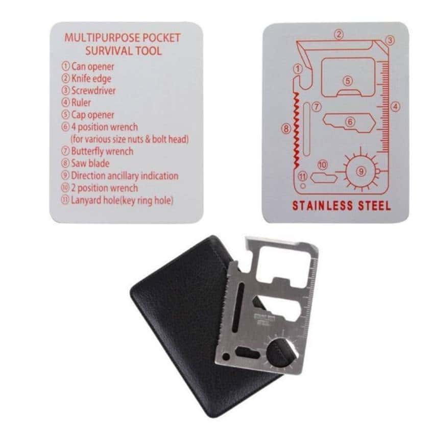 Credit Card Size 11 in 1 Multi Tool - OutdoorsAdventurer