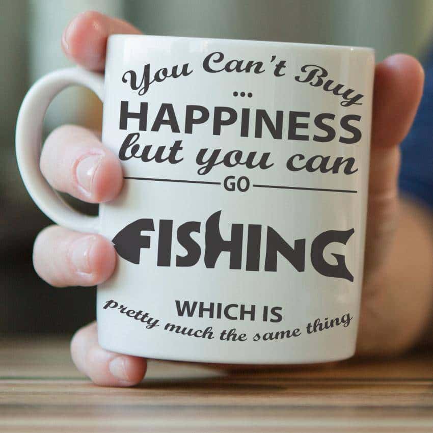 "You Can't Buy Happiness But You Can Go Fishing" Mug - OutdoorsAdventurer