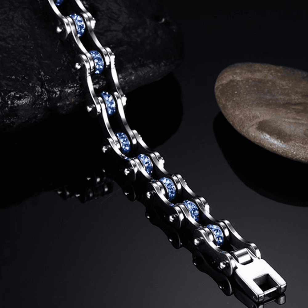 Crystal Stainless Steel Bike Bracelet - OutdoorsAdventurer