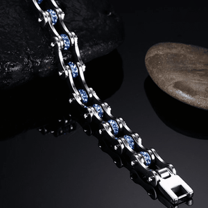 Crystal Stainless Steel Bike Bracelet - OutdoorsAdventurer