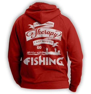 "I Don't Need Therapy, I Just Need To Go Fishing" Hoodie - OutdoorsAdventurer