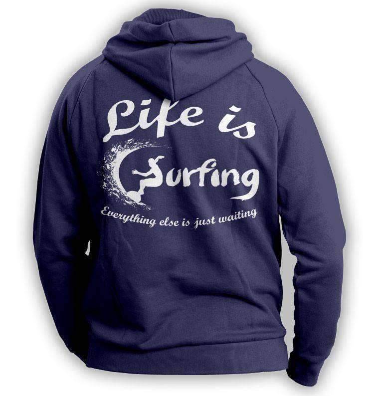 "Life Is Surfing" Hoodie - OutdoorsAdventurer