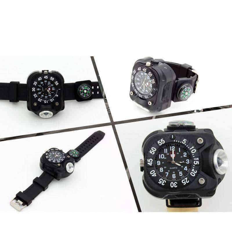 3 in1 Tactical LED Watch Flashlight - OutdoorsAdventurer