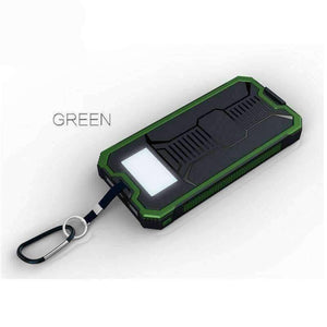 Solar Charger - 12,000 mAh Backup Power Supply With Dual USB, Solar Panel,  Waterproof, Phone Charger - OutdoorsAdventurer