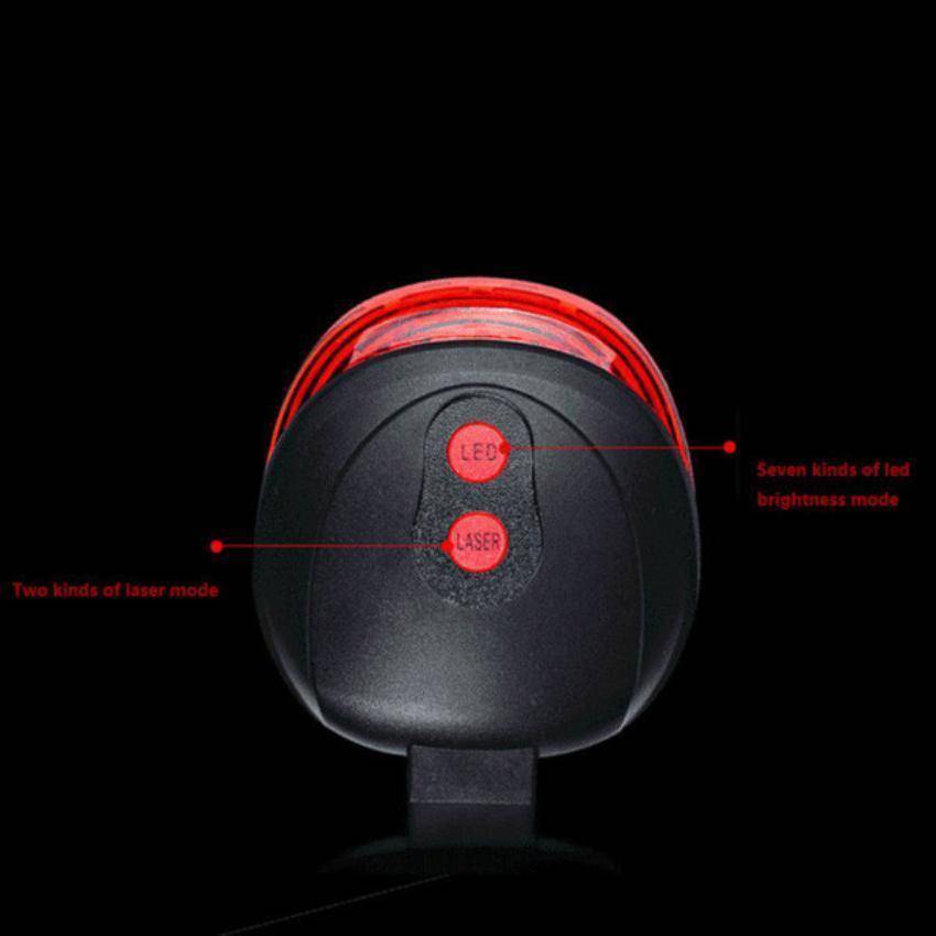 Cycle Safety Bicycle Rear Lamp With Laser Tail Lights - OutdoorsAdventurer
