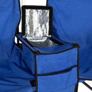 Double Folding Chair with Umbrella, Table and a Cooler - OutdoorsAdventurer