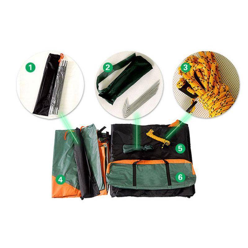 4 person Windproof Waterproof Anti UV Double Layer Tent  double door  tent Double Layer Outdoor Camping Hike Travel Play Tent - OutdoorsAdventurer