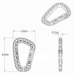 5 Pieces Plastic Carabiners Buckle Hook - OutdoorsAdventurer