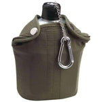 32oz Canteen With Cover, Cup and Clip. Army/Hunter Green - OutdoorsAdventurer