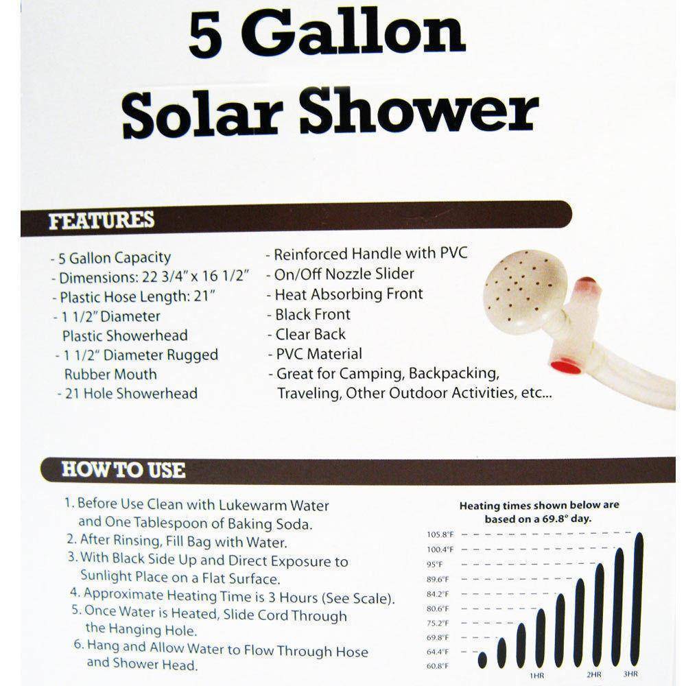 20L Solar Portable Heating Bag For Showering - OutdoorsAdventurer
