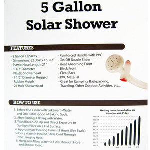20L Solar Portable Heating Bag For Showering - OutdoorsAdventurer