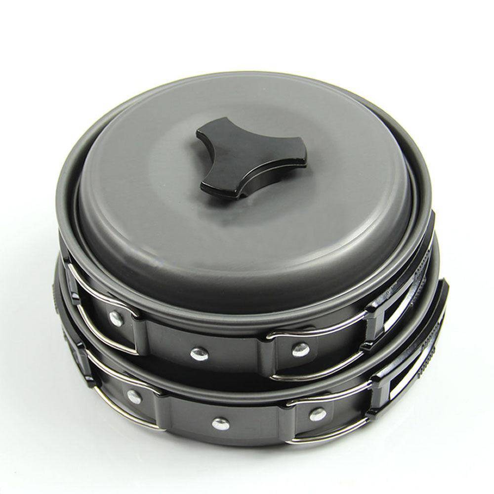 9 pcs Outdoor Camping Cookware Pot Pan Set - OutdoorsAdventurer