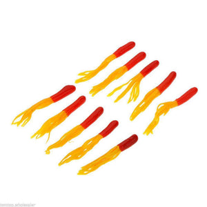 35 Soft Worm Fishing Baits & 10 Jig head hook set - OutdoorsAdventurer