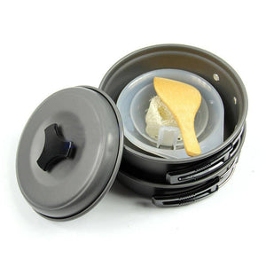9 pcs Outdoor Camping Cookware Pot Pan Set - OutdoorsAdventurer
