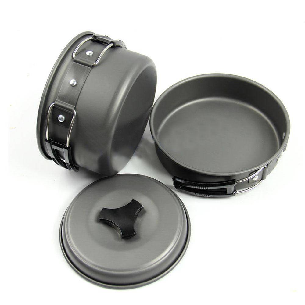 9 pcs Outdoor Camping Cookware Pot Pan Set - OutdoorsAdventurer