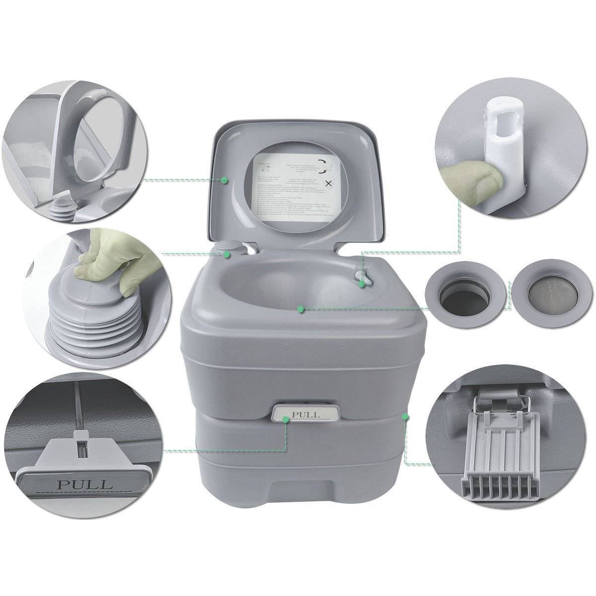 5 Gallon Portable Toilet - OutdoorsAdventurer