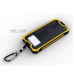 Solar Charger - 12,000 mAh Backup Power Supply With Dual USB, Solar Panel,  Waterproof, Phone Charger - OutdoorsAdventurer