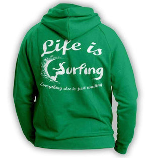 "Life Is Surfing" Hoodie - OutdoorsAdventurer