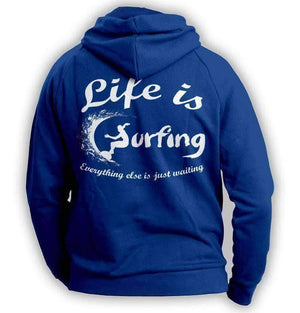"Life Is Surfing" Hoodie - OutdoorsAdventurer