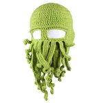 Barbarian Beard Beanie Octopus Knitted Hat - OutdoorsAdventurer