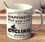 "You Can't Buy Happiness But You Can Go Cycling" Mug - OutdoorsAdventurer