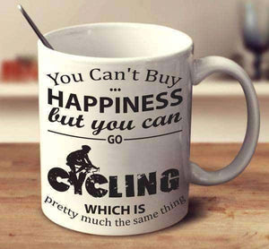 "You Can't Buy Happiness But You Can Go Cycling" Mug - OutdoorsAdventurer