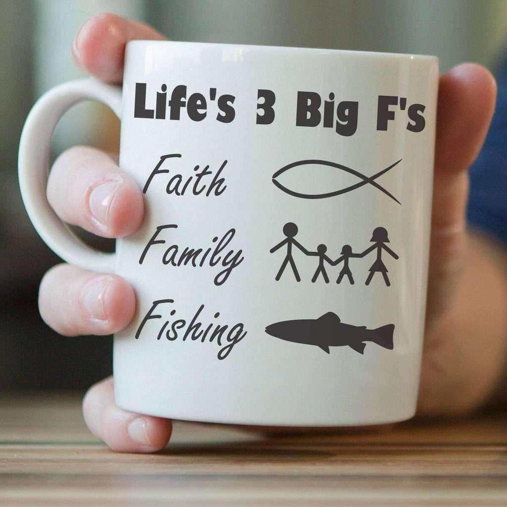 "Life's Big 3 F's" Fishing Mug - OutdoorsAdventurer