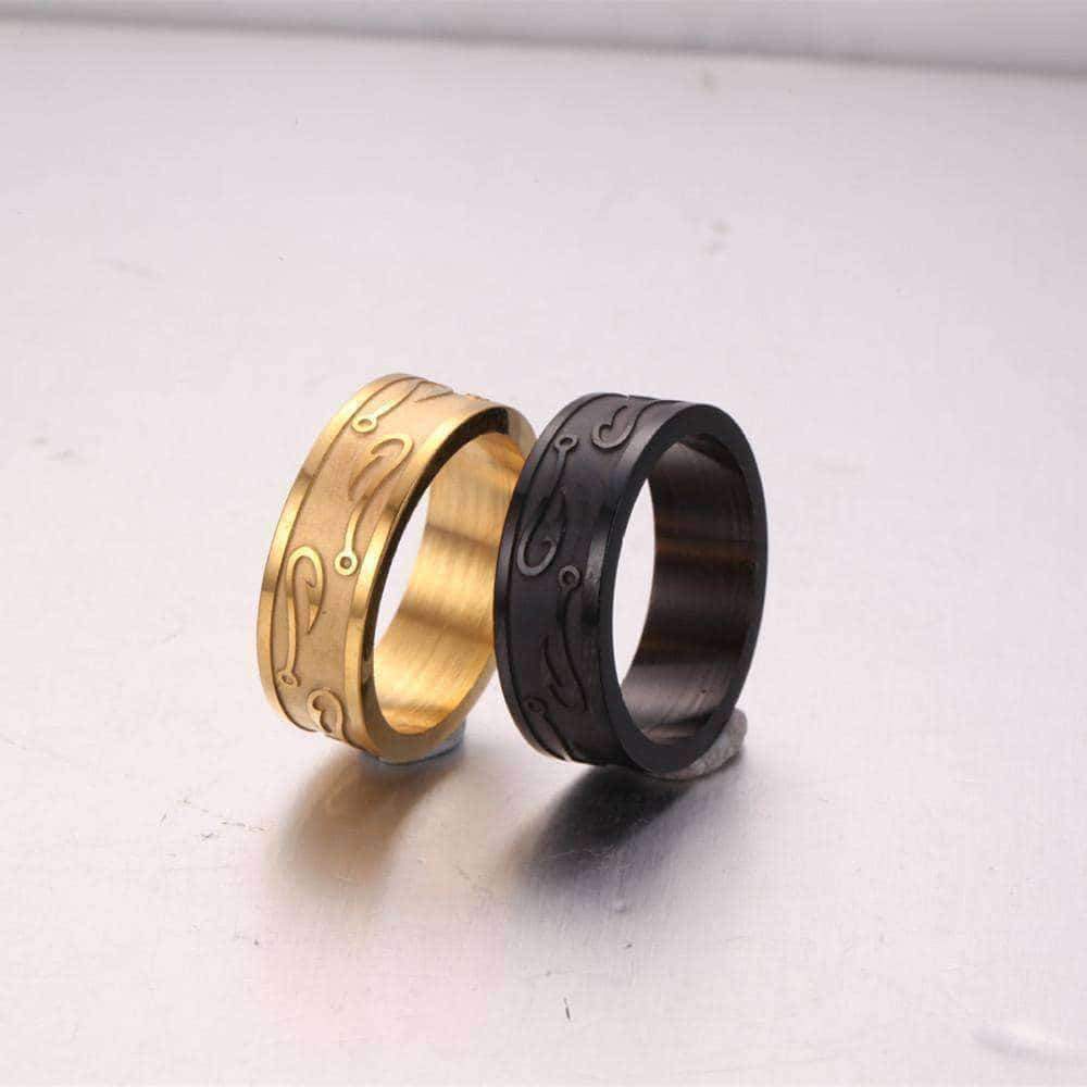 Titanium Fish Hook Ring