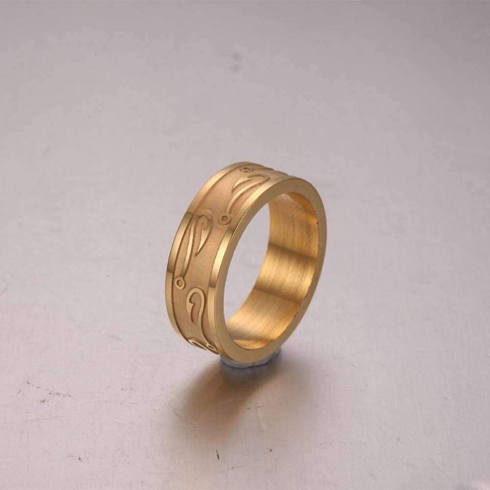 Titanium Fish Hook Ring