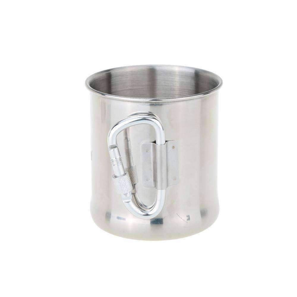 Carabiner Handle Stainless Steel Cup - OutdoorsAdventurer