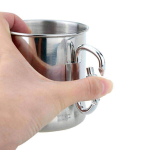 Carabiner Handle Stainless Steel Cup - OutdoorsAdventurer