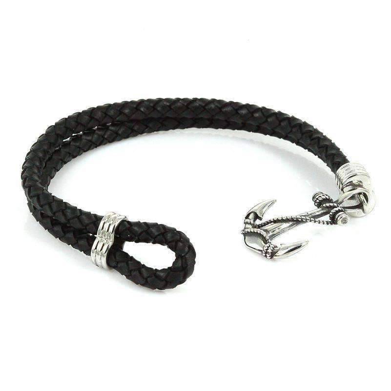 Rope Leather Anchor Bracelet - OutdoorsAdventurer
