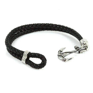 Rope Leather Anchor Bracelet - OutdoorsAdventurer