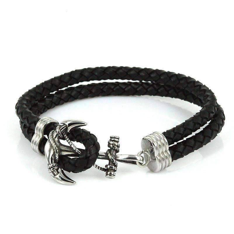Rope Leather Anchor Bracelet - OutdoorsAdventurer