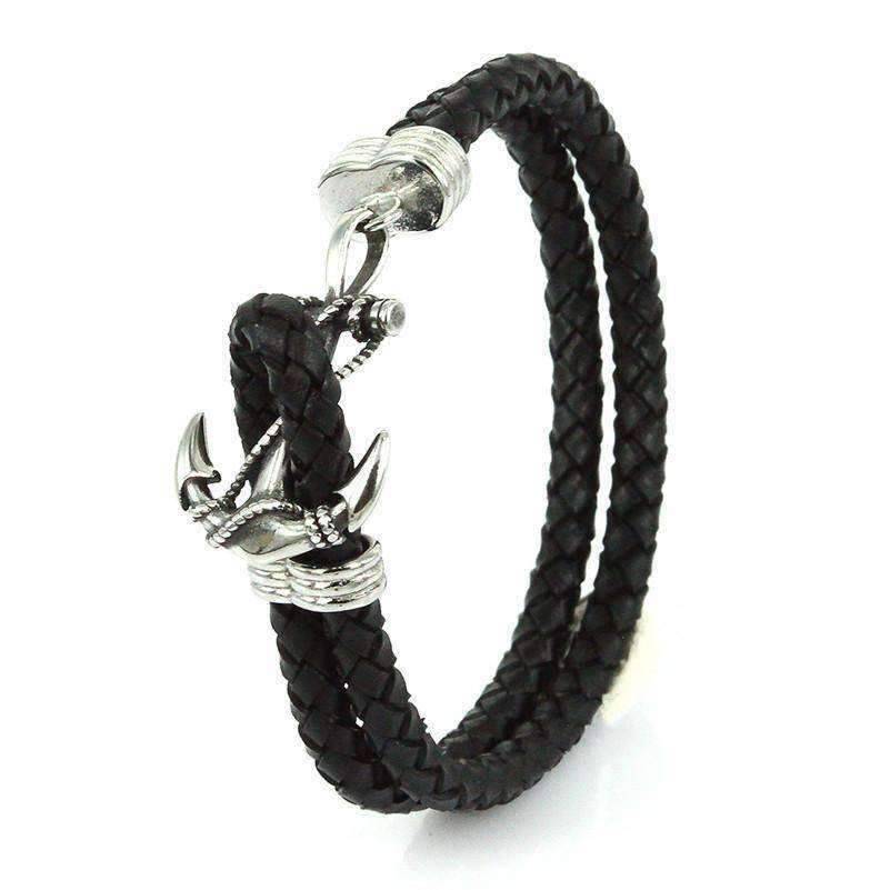 Rope Leather Anchor Bracelet - OutdoorsAdventurer
