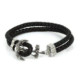 Rope Leather Anchor Bracelet - OutdoorsAdventurer