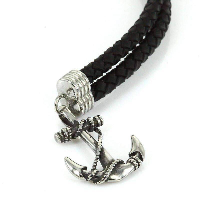Rope Leather Anchor Bracelet - OutdoorsAdventurer