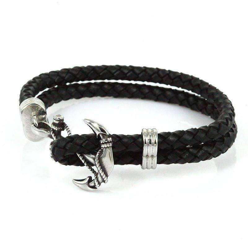 Rope Leather Anchor Bracelet - OutdoorsAdventurer
