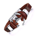 Anchor Leather Bracelet - OutdoorsAdventurer