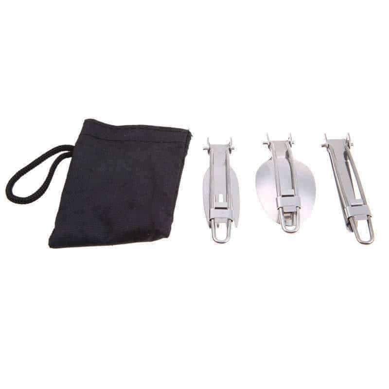 Travel Folding Utensil Set Fork Spoon And Knife