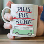 "Pray For Surf" Surfing Mug - OutdoorsAdventurer