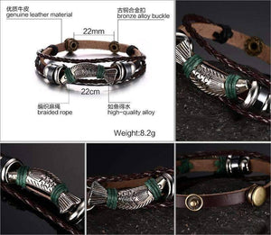 Fishing Leather Bracelet - OutdoorsAdventurer