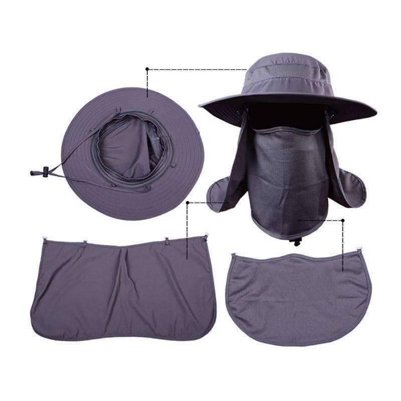 Outdoor Sun Protection Fishing Neck Face Flap Hat - OutdoorsAdventurer